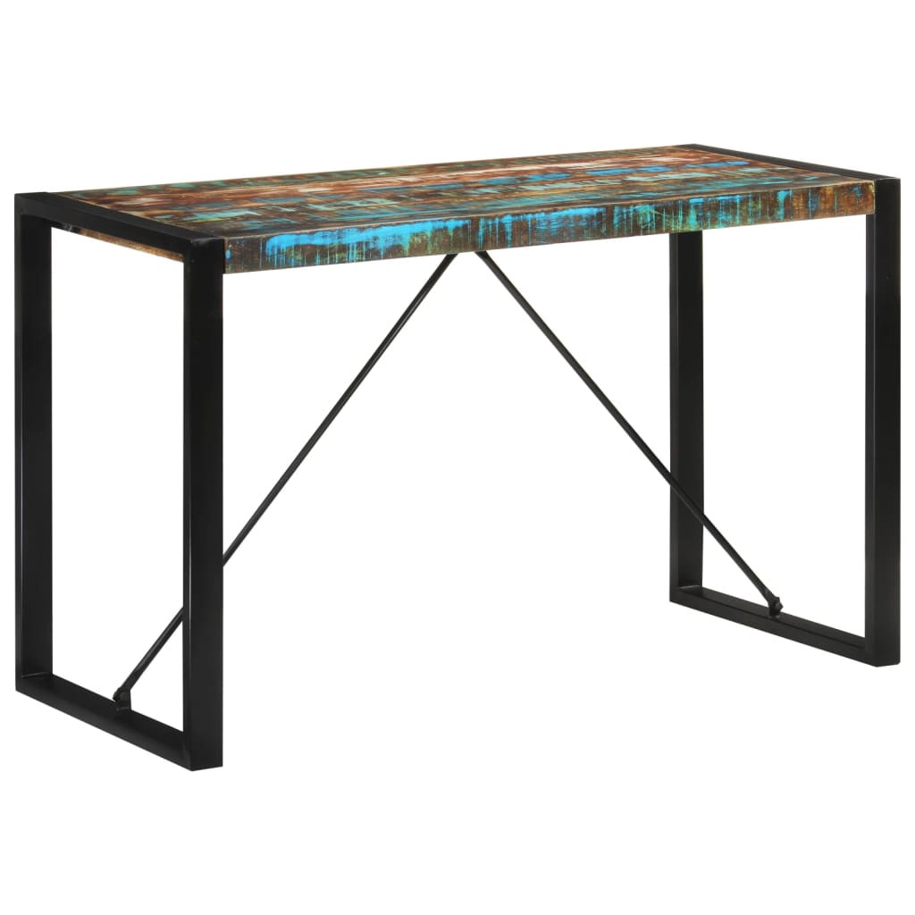 vidaXL Esstisch 120x55x76 cm Altholz Massiv