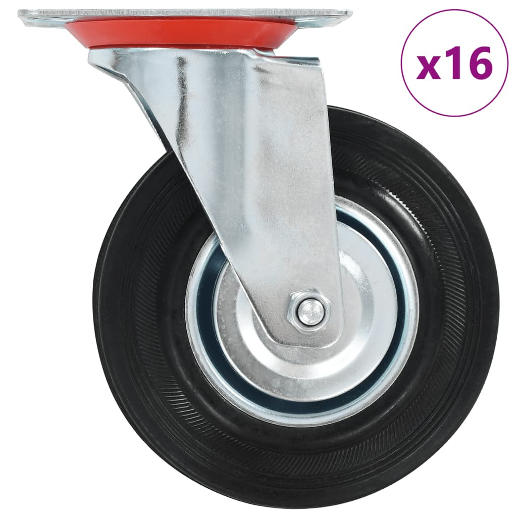 vidaXL 16 Stk. Lenkrollen 125 mm