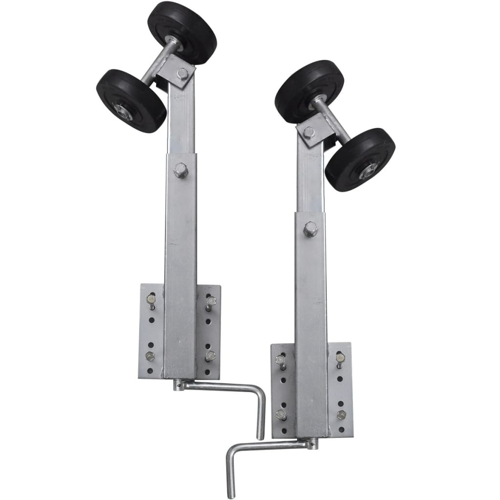vidaXL Bootstrailer-Stützen Doppelrollen 2er-Set 59-84 cm