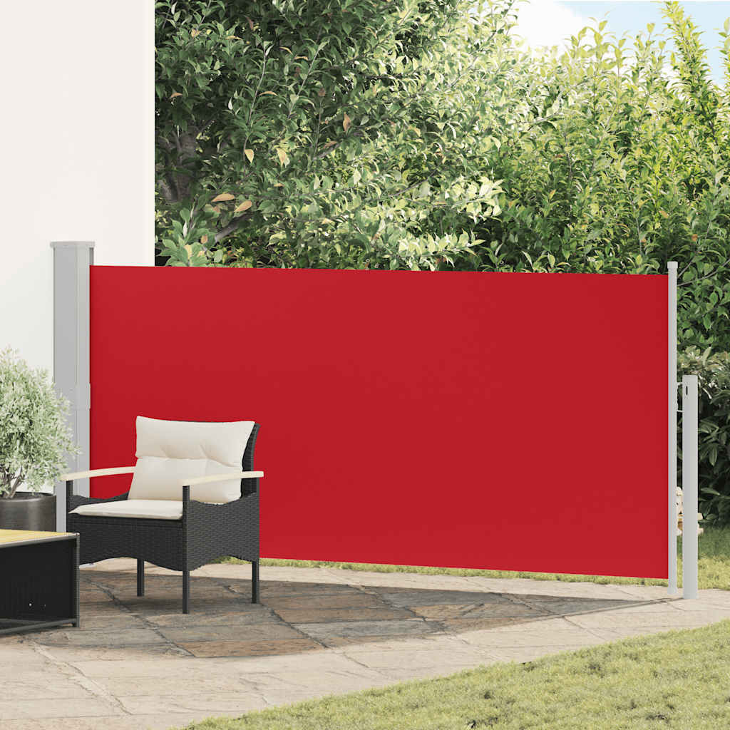 vidaXL Ausziehbare Seitenmarkise 140x300 cm Rot