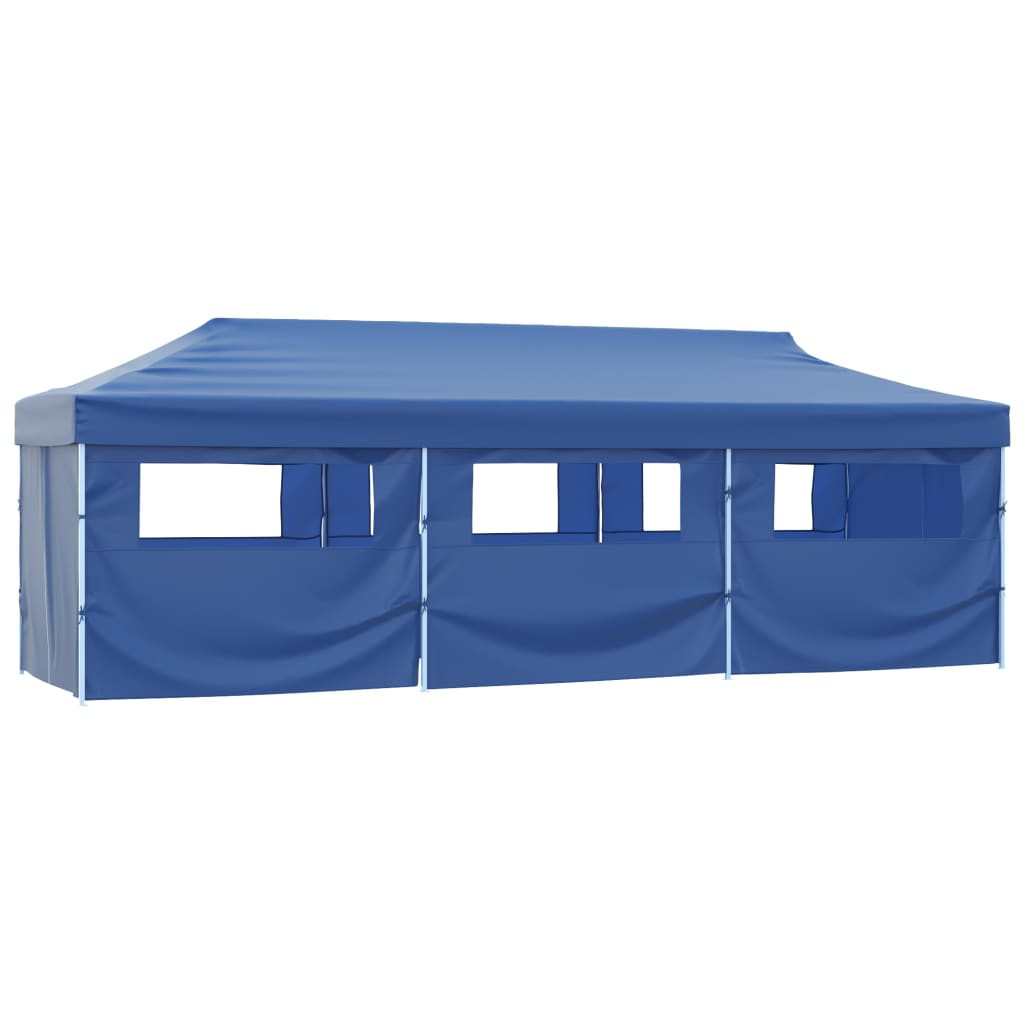 vidaXL Faltzelt Partyzelt Pop-Up mit 8 Seitenwänden 870x291x315 cm Blau