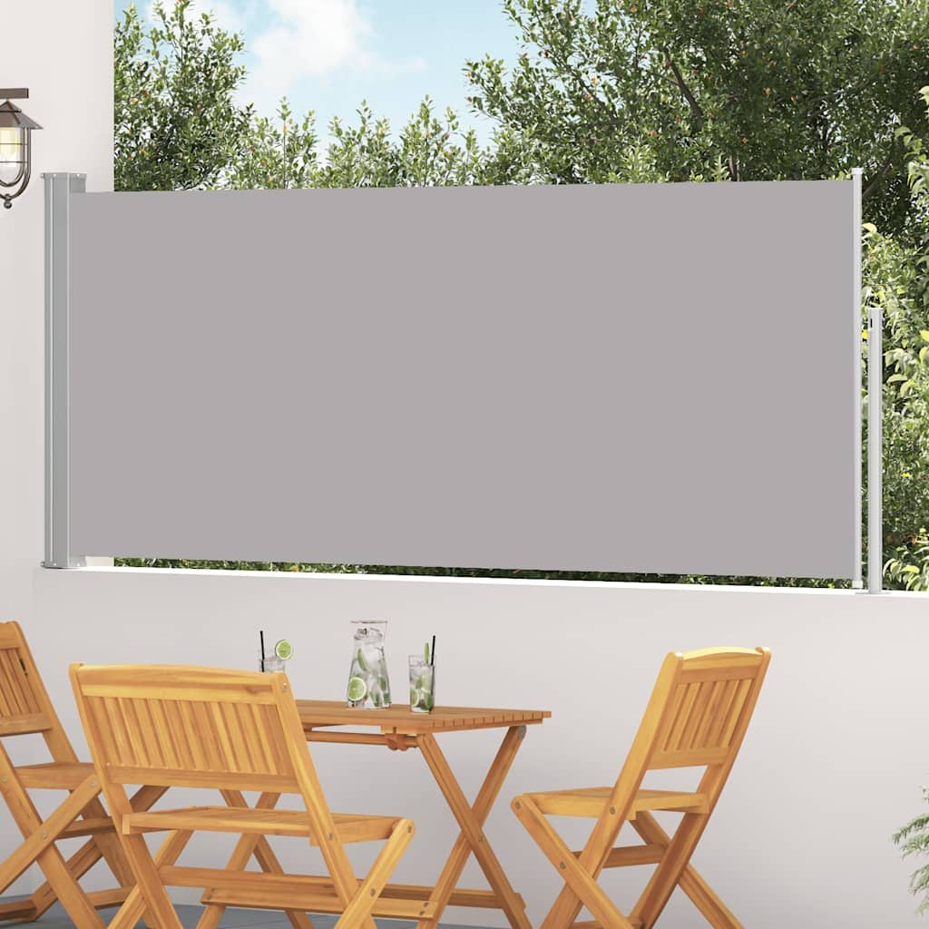 vidaXL Ausziehbare Seitenmarkise 120x300 cm Grau