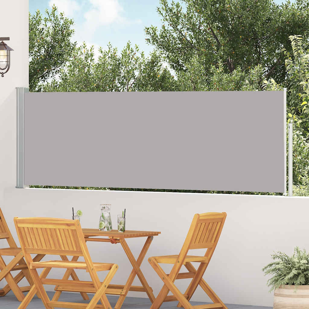 vidaXL Ausziehbare Seitenmarkise 100×500 cm Grau