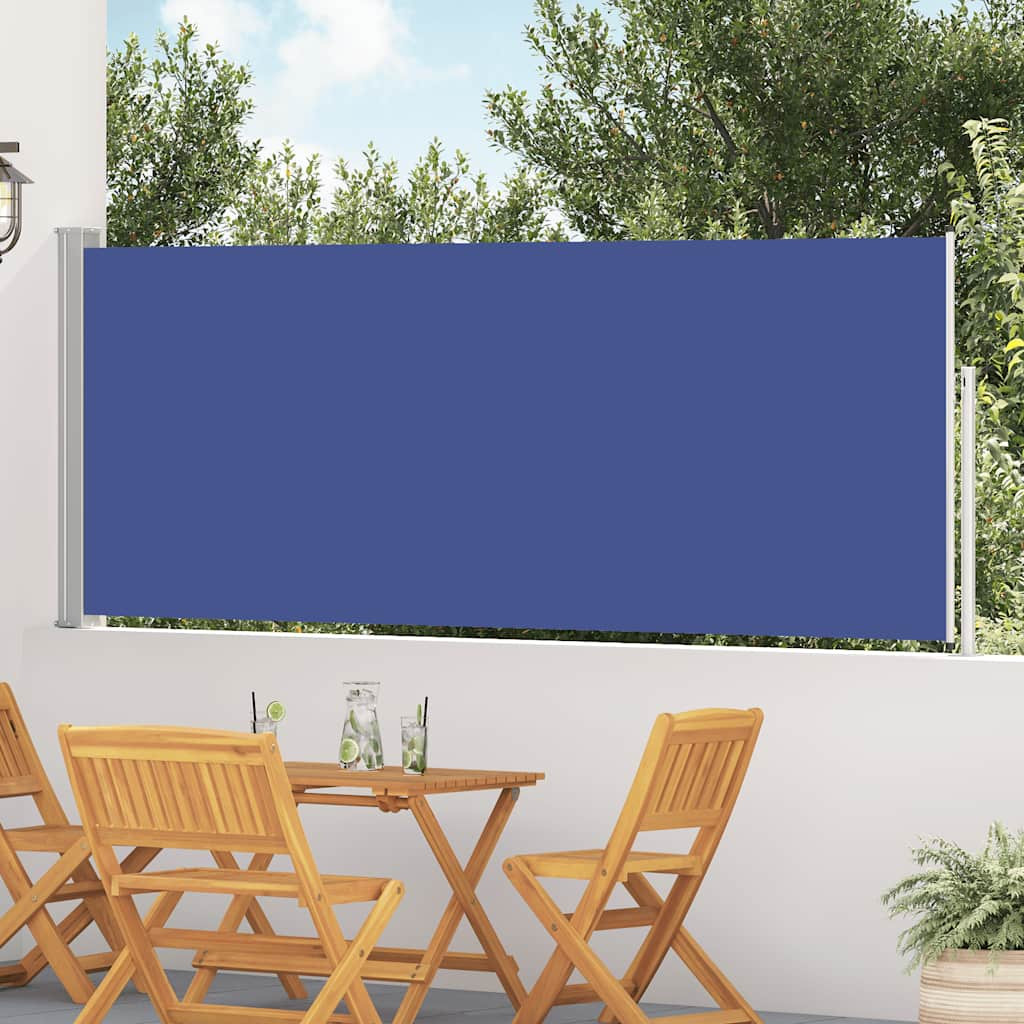 vidaXL Ausziehbare Seitenmarkise 120×500 cm Blau