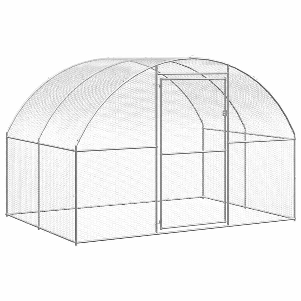 vidaXL Outdoor-Hühnerstall 3x2x2 m Verzinkter Stahl