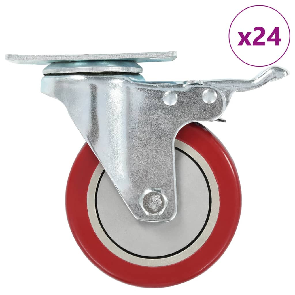 vidaXL Lenkrollen 24 Stk. 100 mm