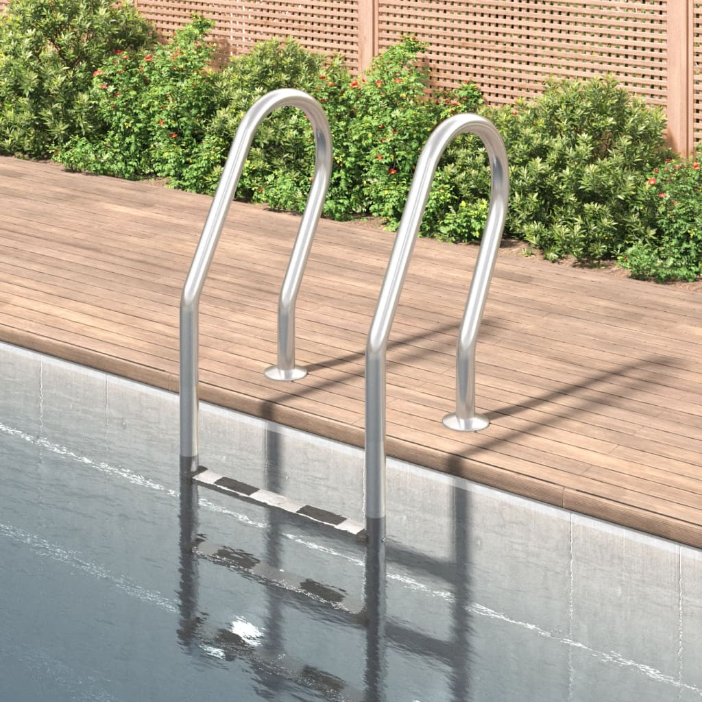 vidaXL Pool-Leiter 54x38x158 cm Edelstahl 304