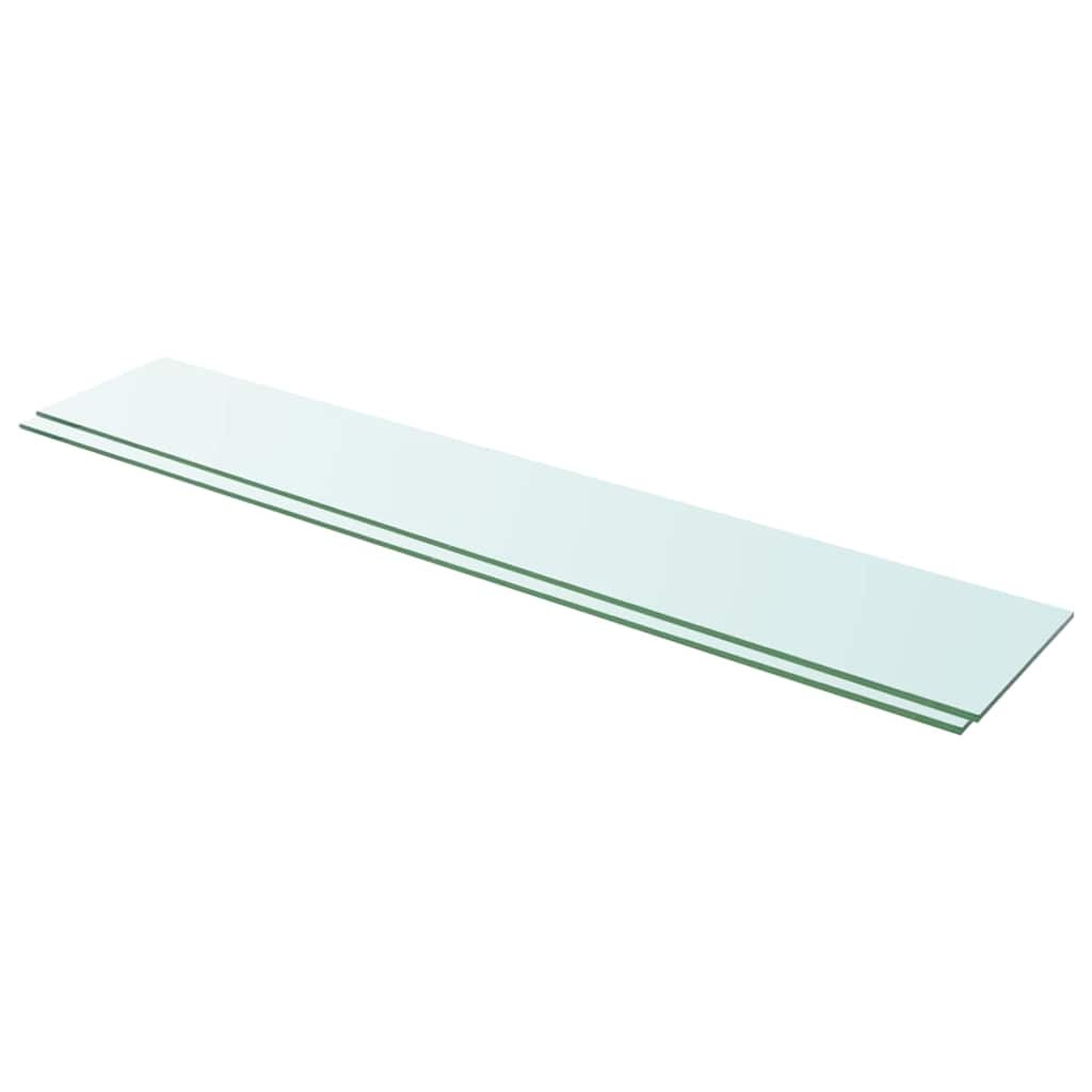 vidaXL Regalböden 2 Stk. Glas Transparent 110x20 cm