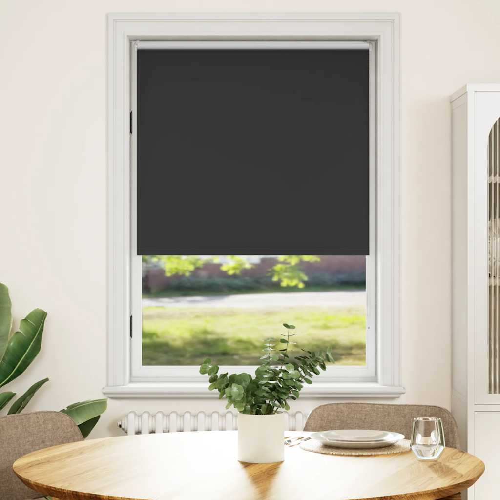 vidaXL Verdunkelungsrollo 84,4 x 175 cm, Stoffbreite 80 cm, schwarz