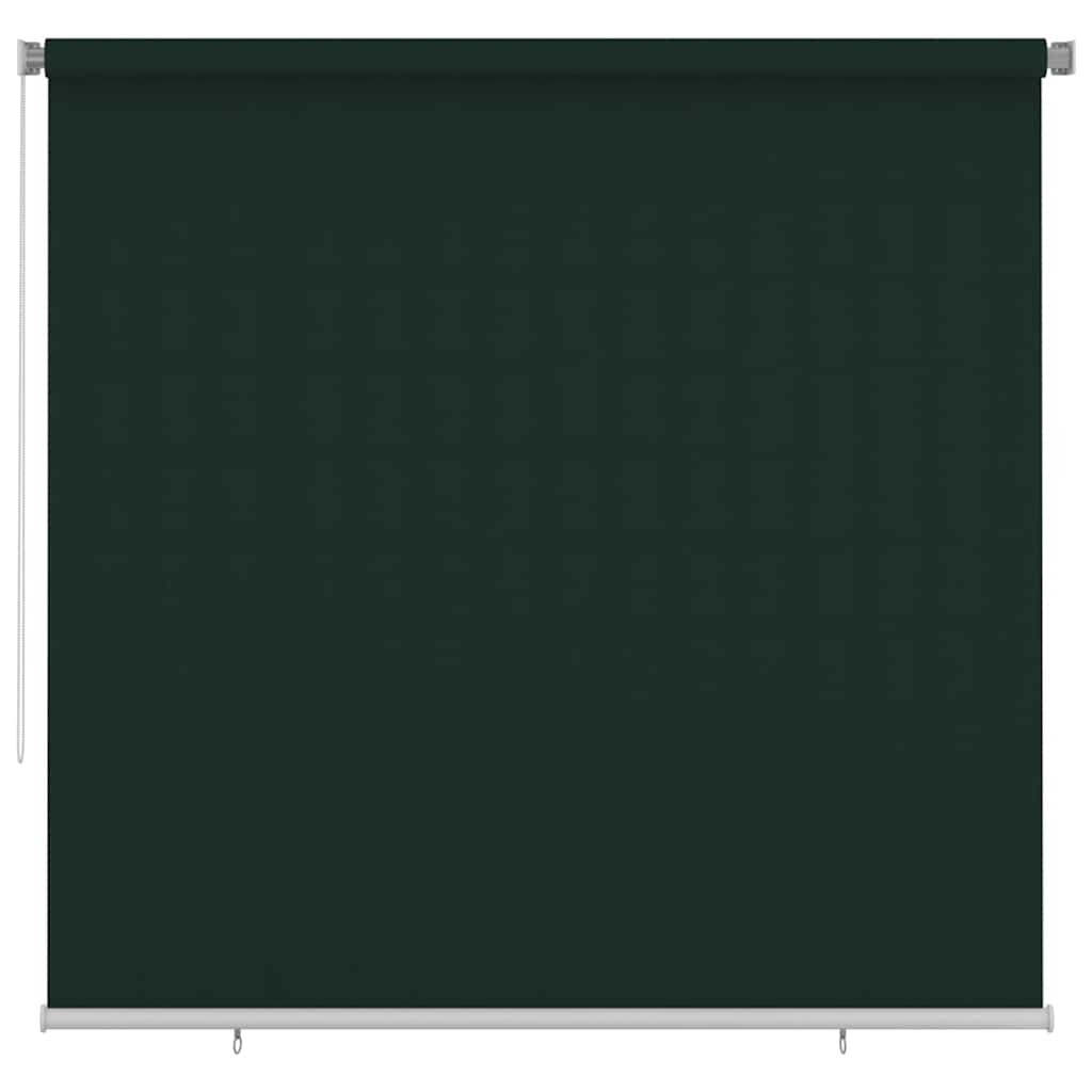 vidaXL Außenrollo 245 (B) x 230 (H) cm Dunkelgrün HDPE