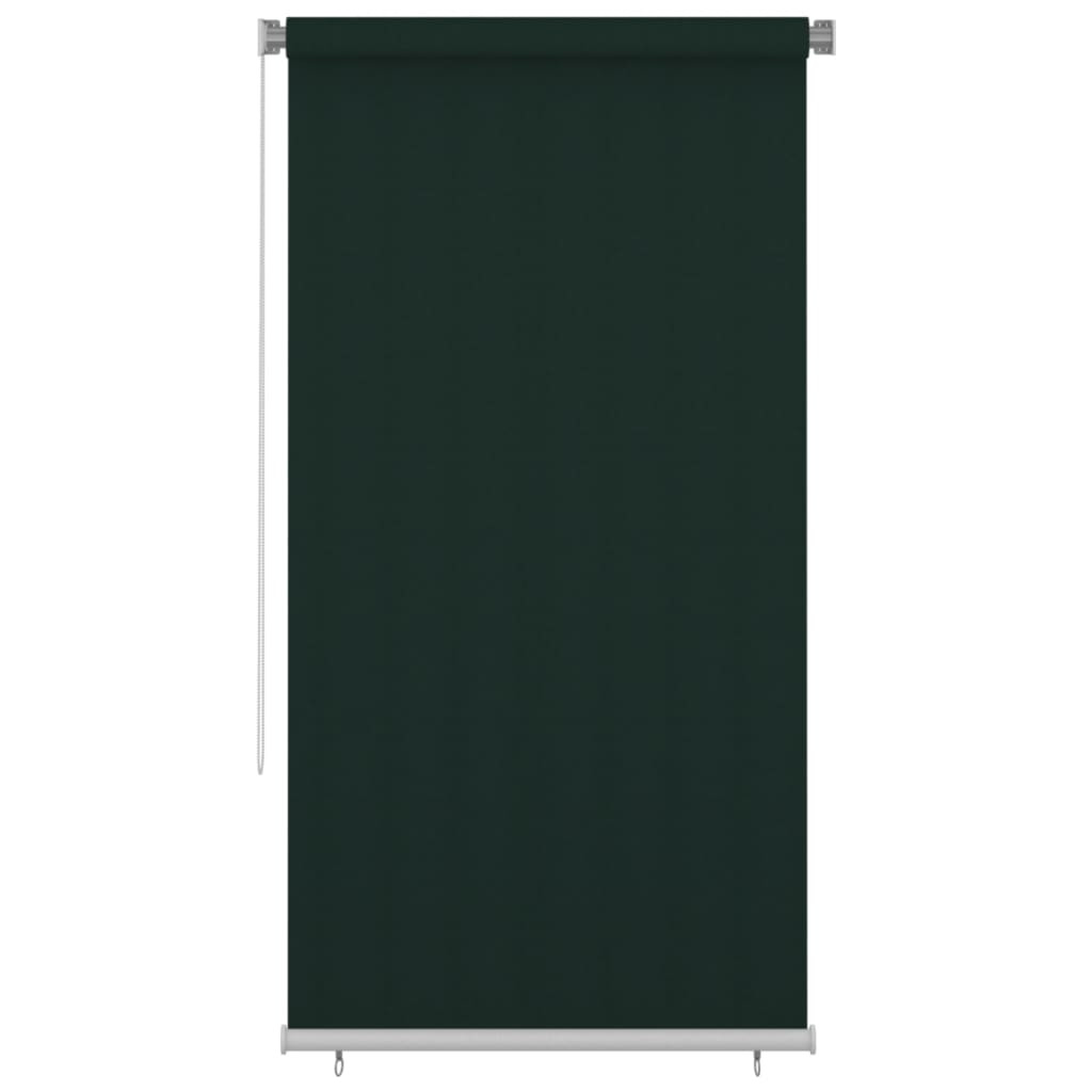 vidaXL Außenrollo 125 (B) x 230 (H) cm Dunkelgrün HDPE