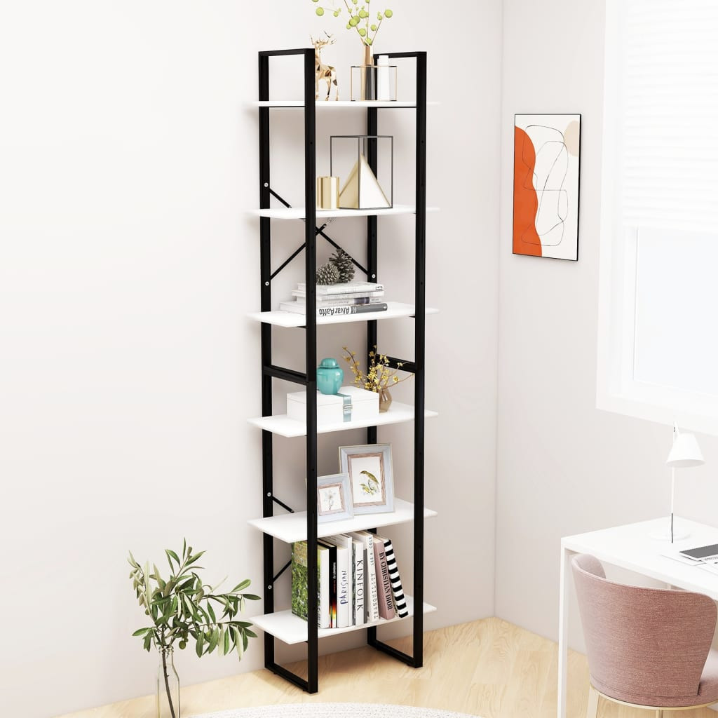 vidaXL Lagerregal Weiß 60x30x210 cm Holzwerkstoff