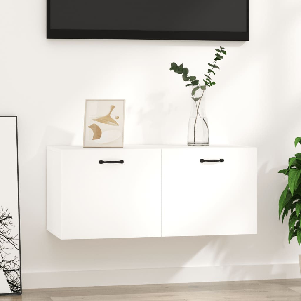 vidaXL Wandschrank Weiß 80x36,5x35 cm Holzwerkstoff