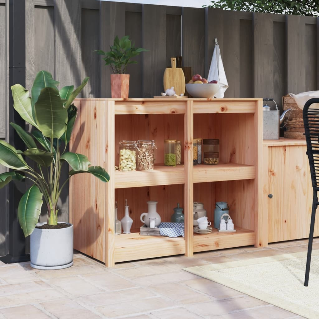 vidaXL Outdoor-Küchenschrank MEPPEL 106x55x92 cm Massivholz Kiefer