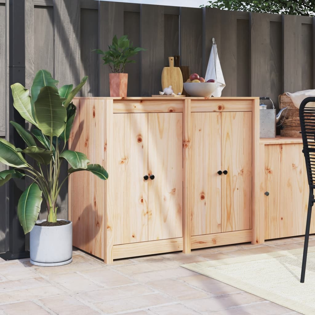 vidaXL Türen für Outdoor-Küche MEPPEL 2 Stk. 50x9x82 cm Massivholz Kiefer