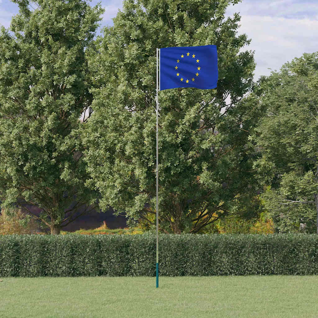 vidaXL Europaflagge mit Mast 5,5 m Aluminium