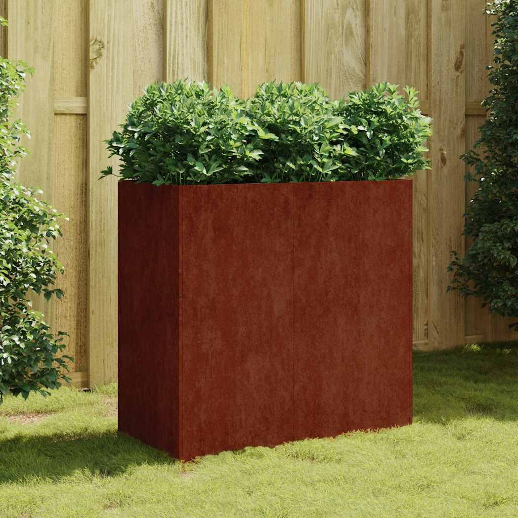 vidaXL Pflanzkübel 80x40x80 cm Cortenstahl