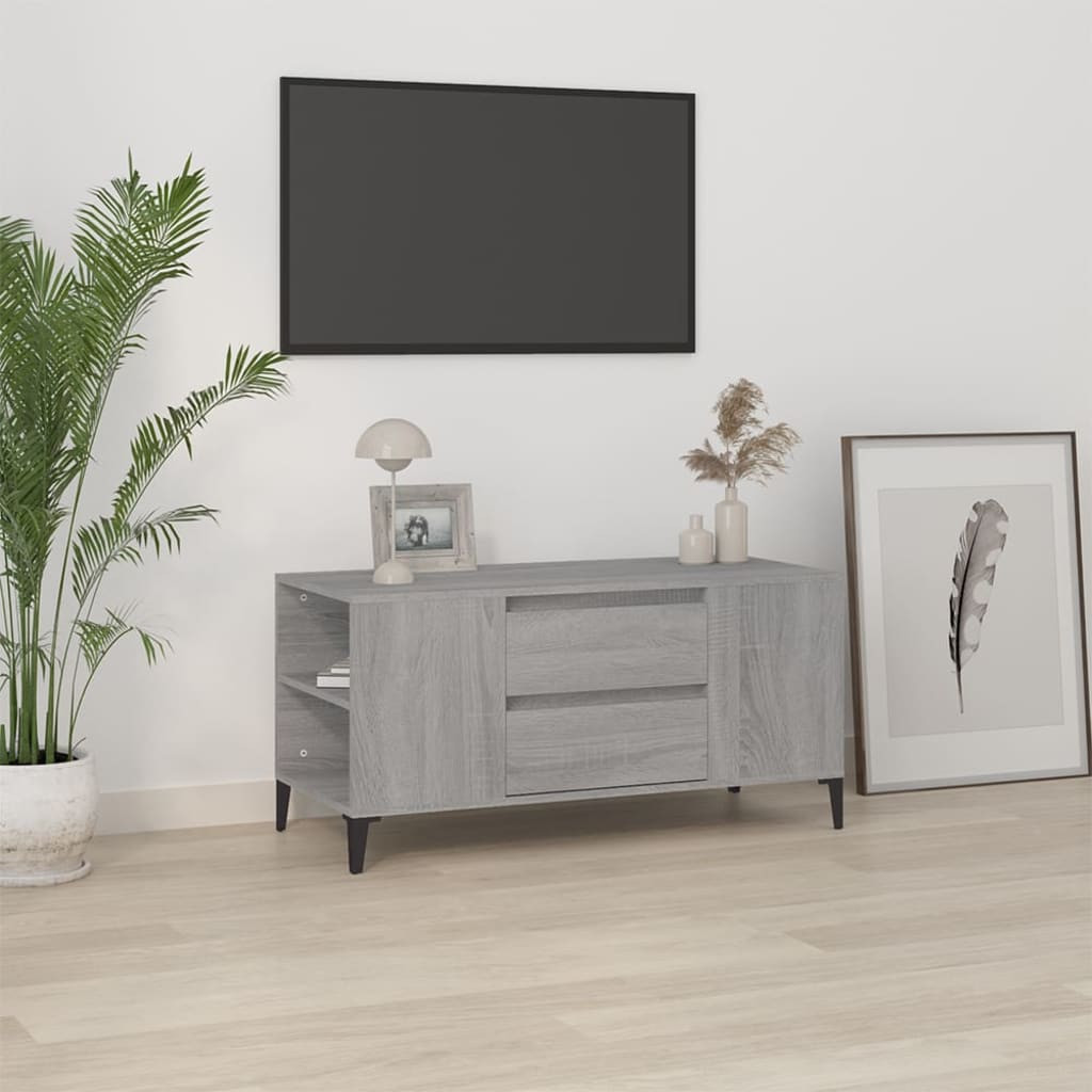 vidaXL TV-Schrank Grau Sonoma 102x44,5x50 cm Holzwerkstoff