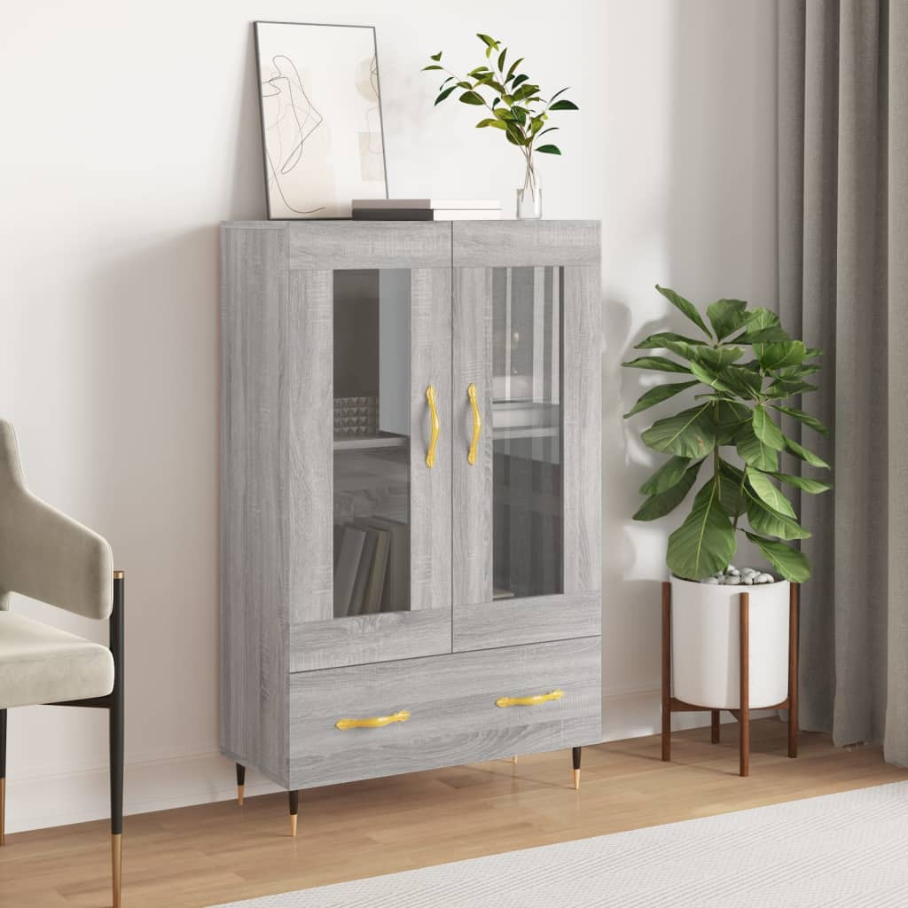 vidaXL Highboard Grau Sonoma 69,5x31x115 cm Holzwerkstoff