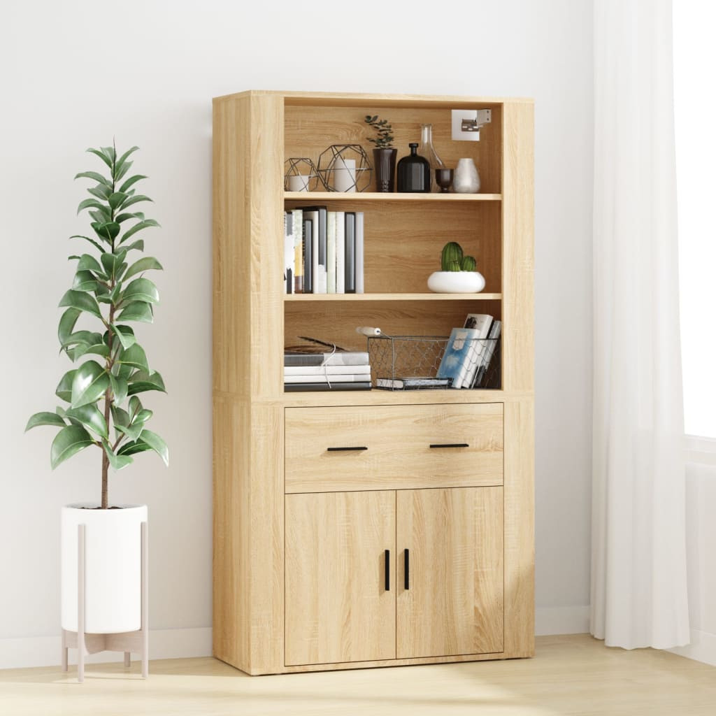 vidaXL Highboard Sonoma-Eiche Holzwerkstoff