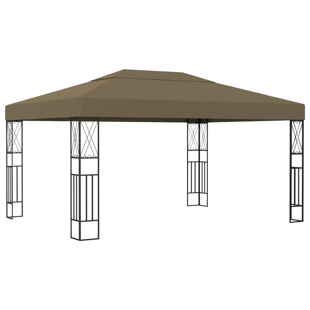 vidaXL Pavillon 3x4 m Taupe Stoff