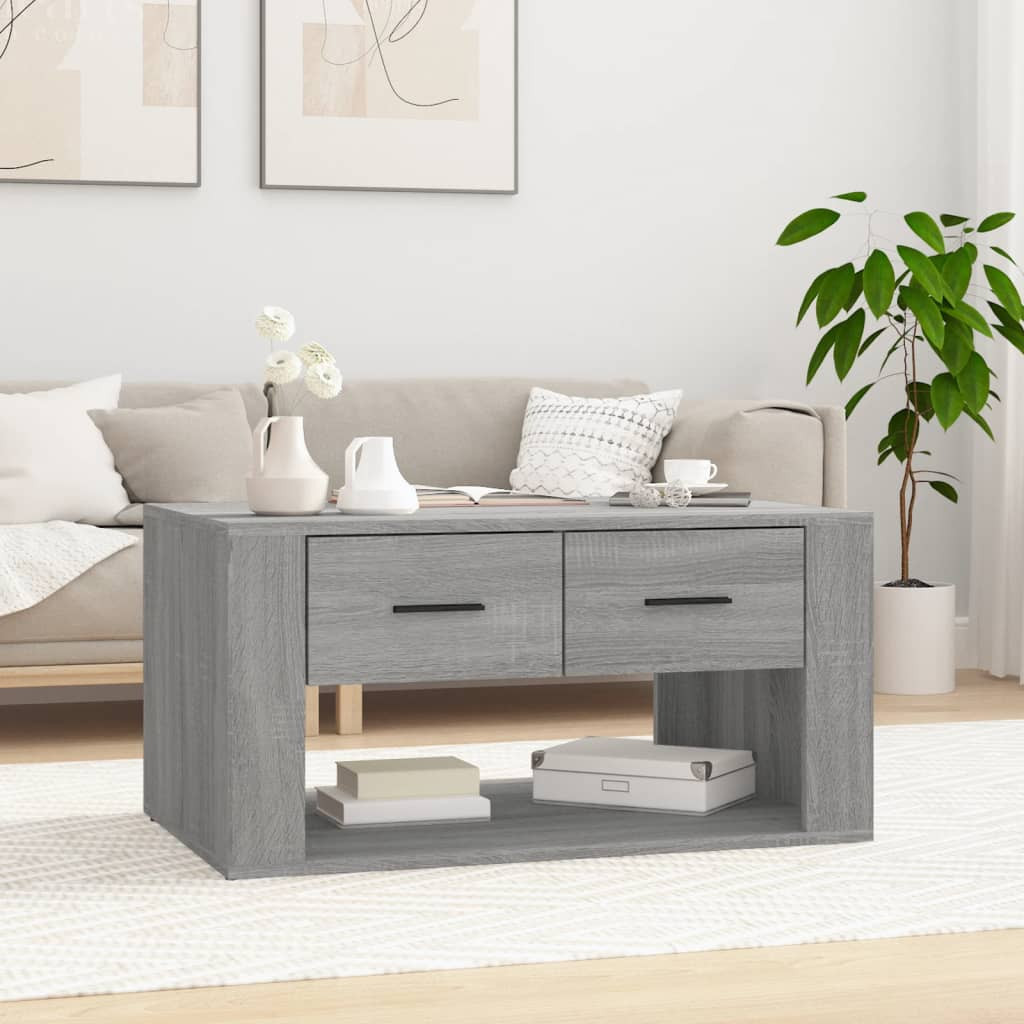 vidaXL Couchtisch Grau Sonoma 80x50x40 cm Holzwerkstoff