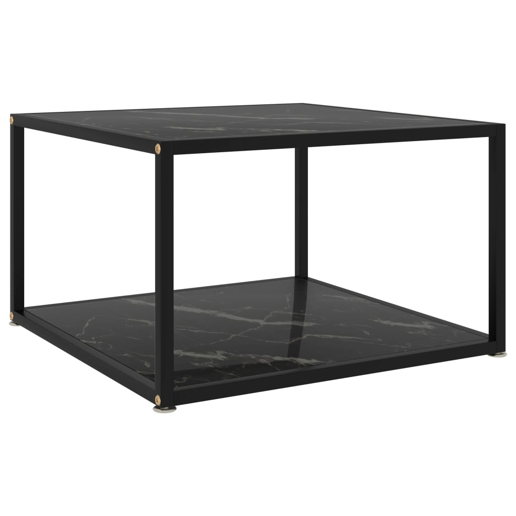 vidaXL Couchtisch Schwarz 60x60x35 cm Hartglas