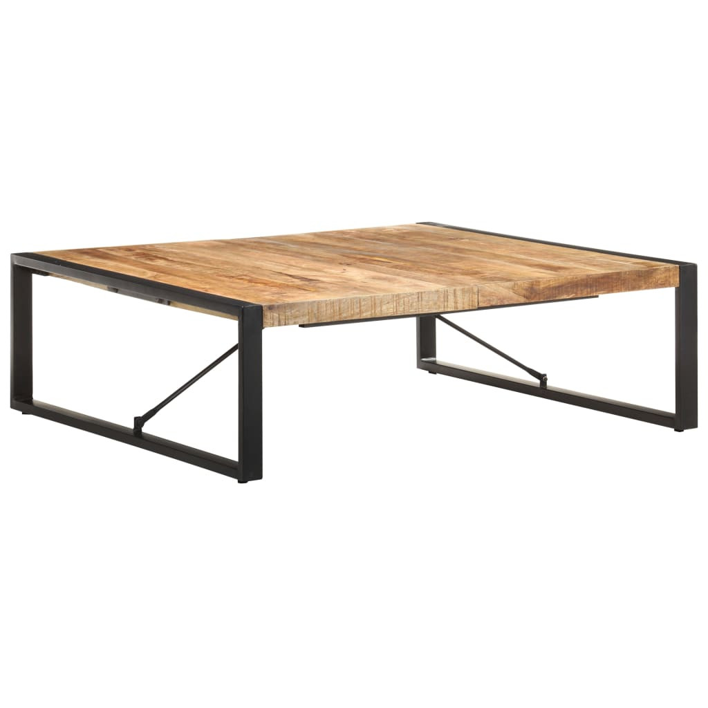 vidaXL Couchtisch 120x120x40 cm Raues Mangoholz