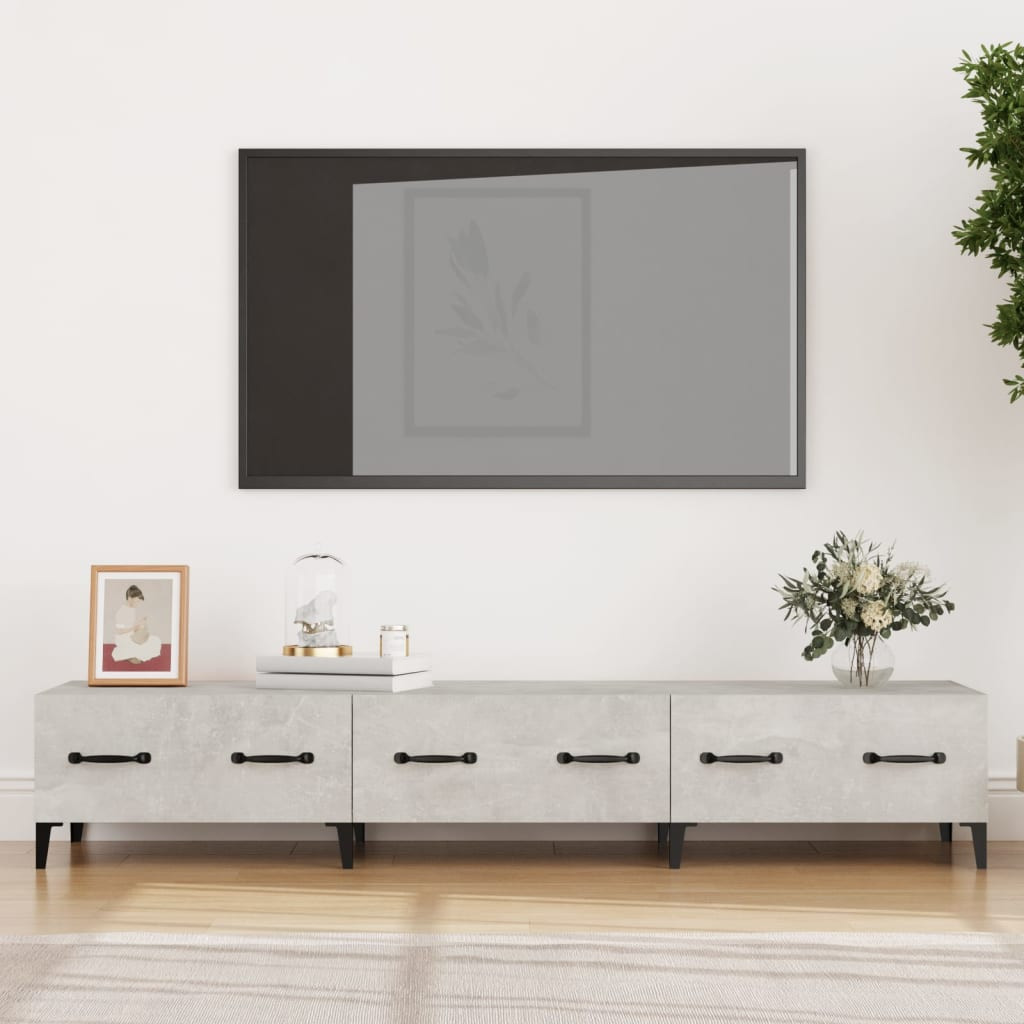 vidaXL TV-Schrank Betongrau 150x34,5x30 cm Holzwerkstoff