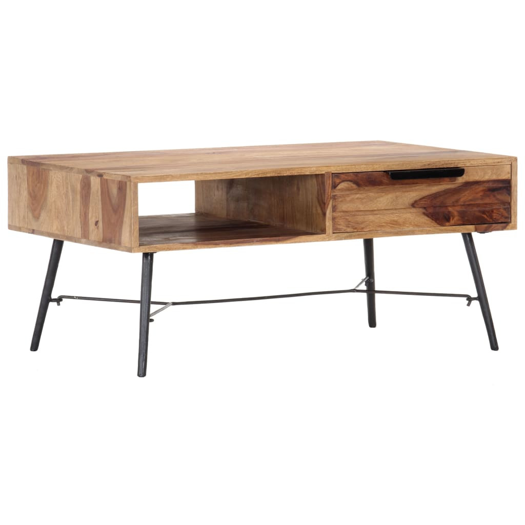 vidaXL Couchtisch 88x55x40 cm Massivholz Akazie