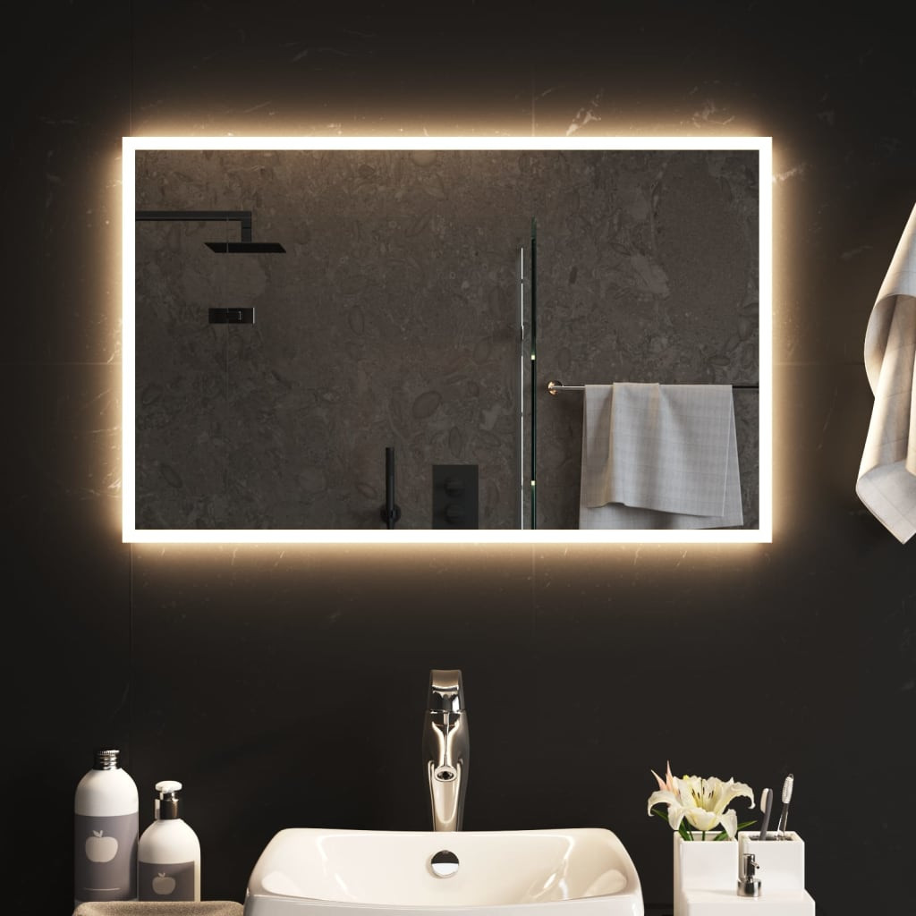vidaXL LED-Badspiegel 50x80 cm