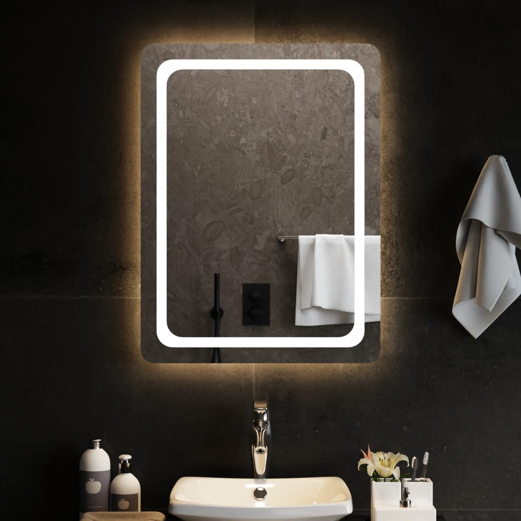 vidaXL LED-Badspiegel 60x80 cm