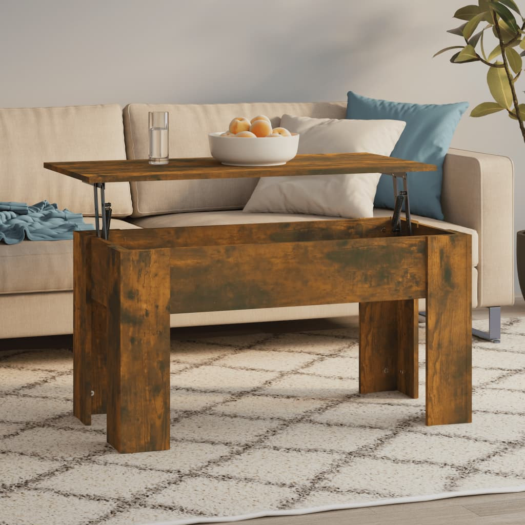 vidaXL Couchtisch Räuchereiche 101x49x52 cm Holzwerkstoff