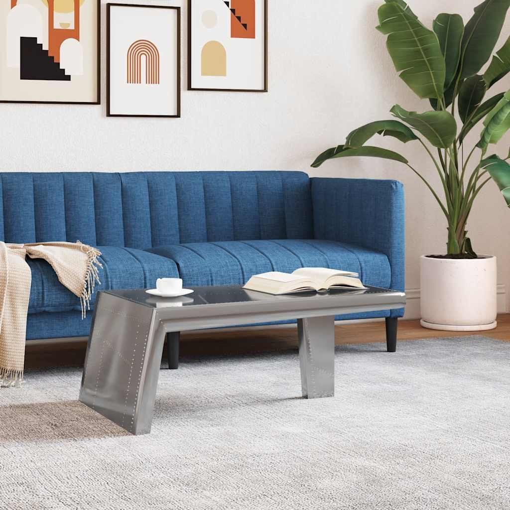 vidaXL Aviator Couchtisch Aluminium Vintage Flugzeug Stil