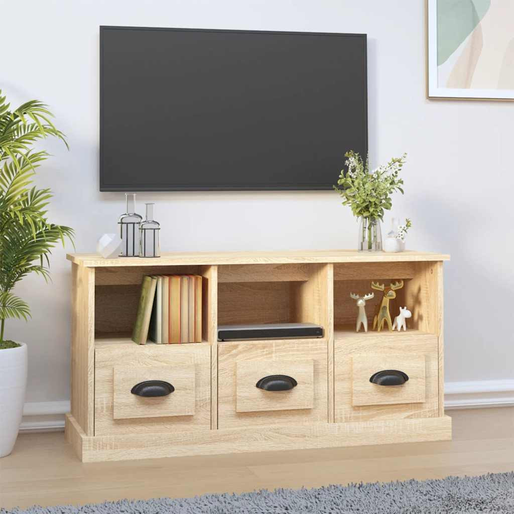 vidaXL TV-Schrank Sonoma-Eiche 100x35x50 cm Holzwerkstoff