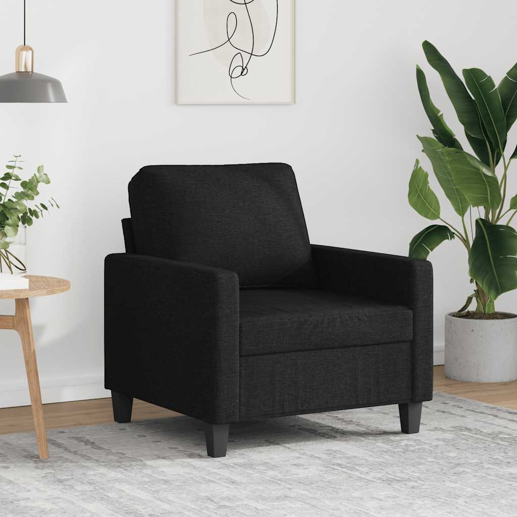 vidaXL Sessel Schwarz 60 cm Stoff
