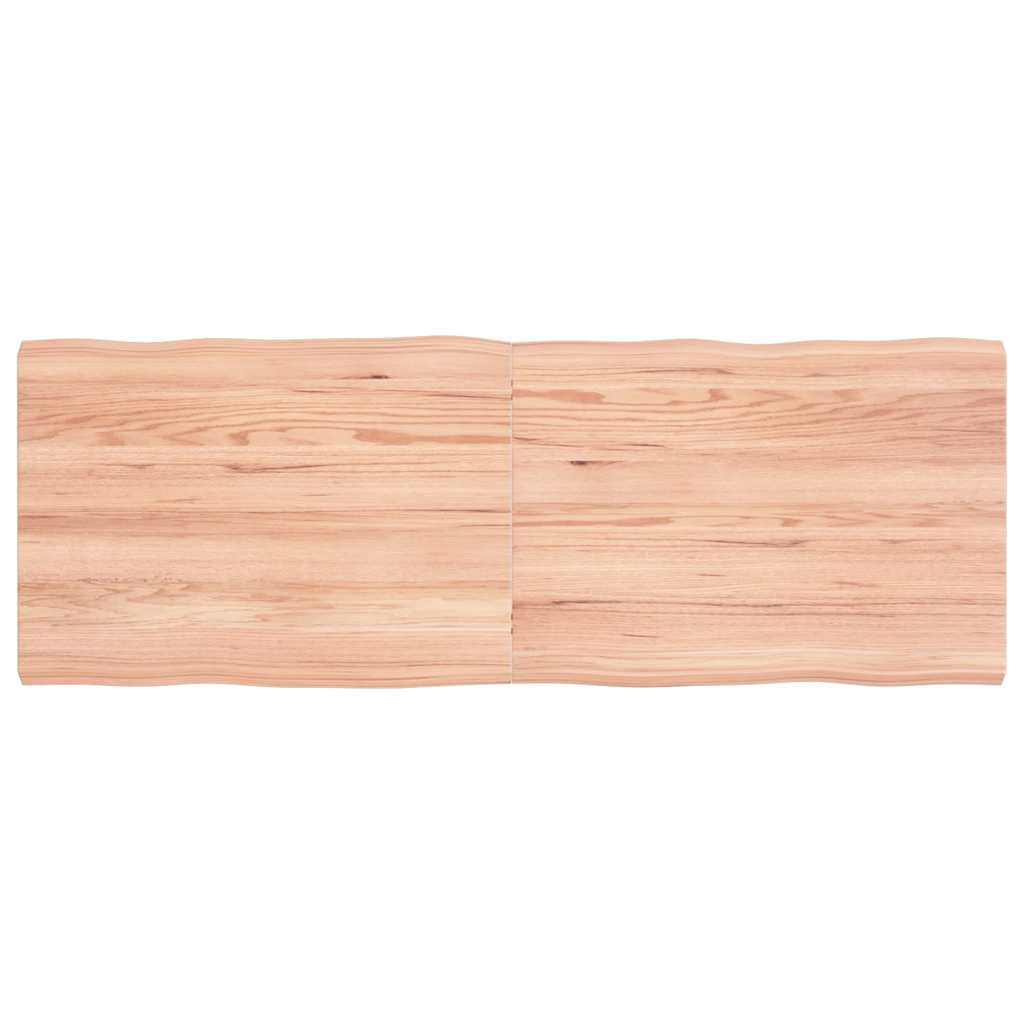 vidaXL Tischplatte 140x50x(2-4) cm Massivholz Behandelt Baumkante