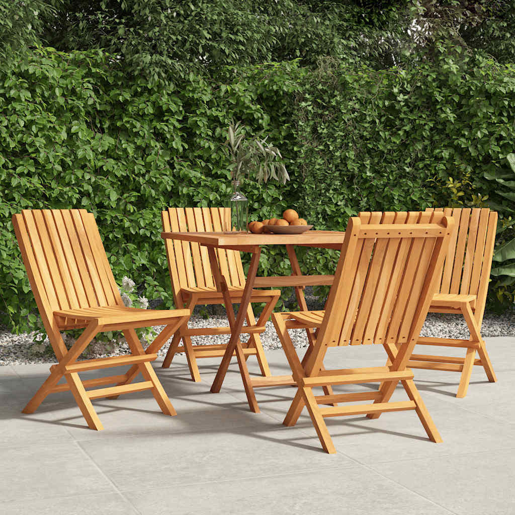 vidaXL Gartenstühle 4 Stk. Klappbar 47x47x89 cm Massivholz Teak