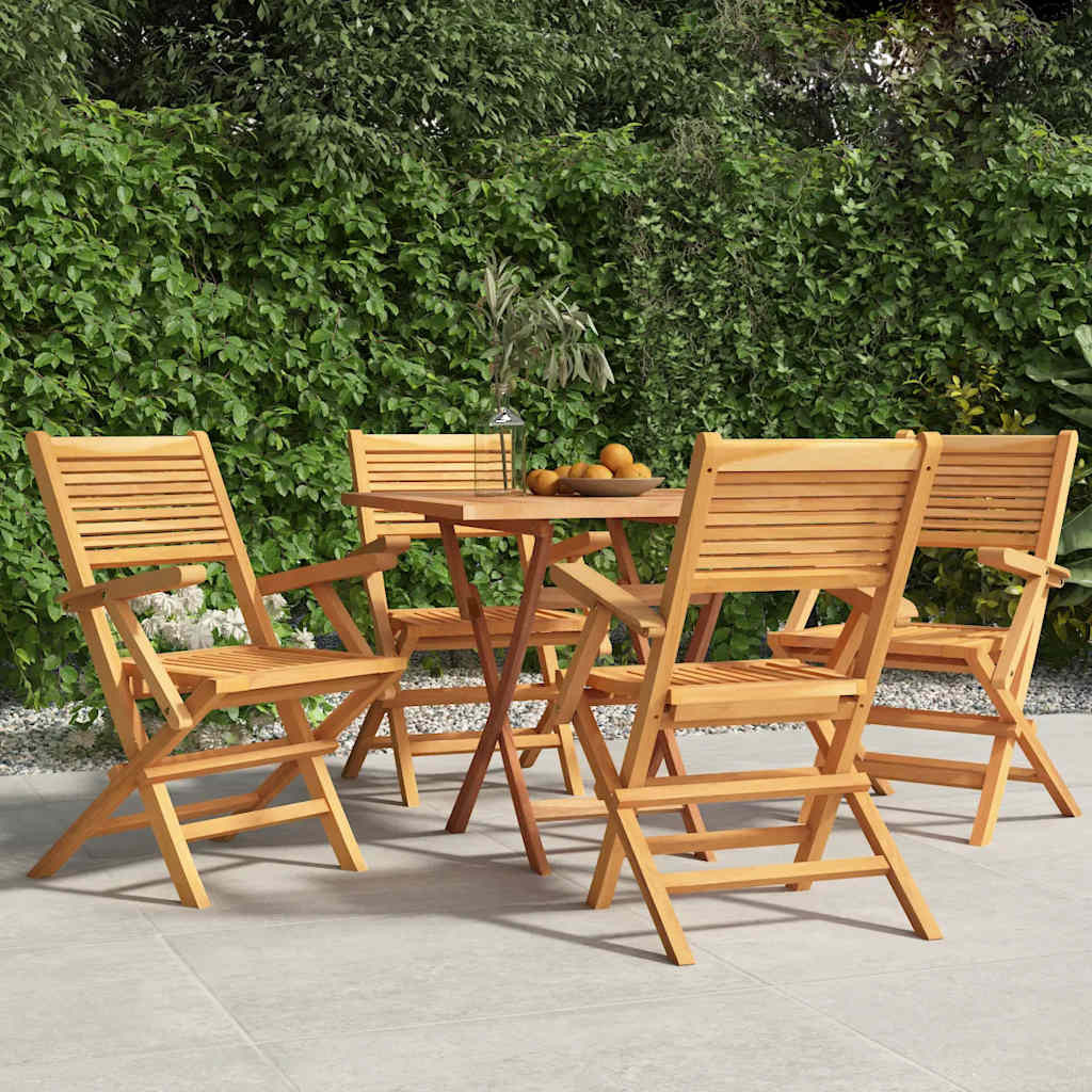 vidaXL Gartenstühle 4 Stk. Klappbar 55x62x90 cm Massivholz Teak