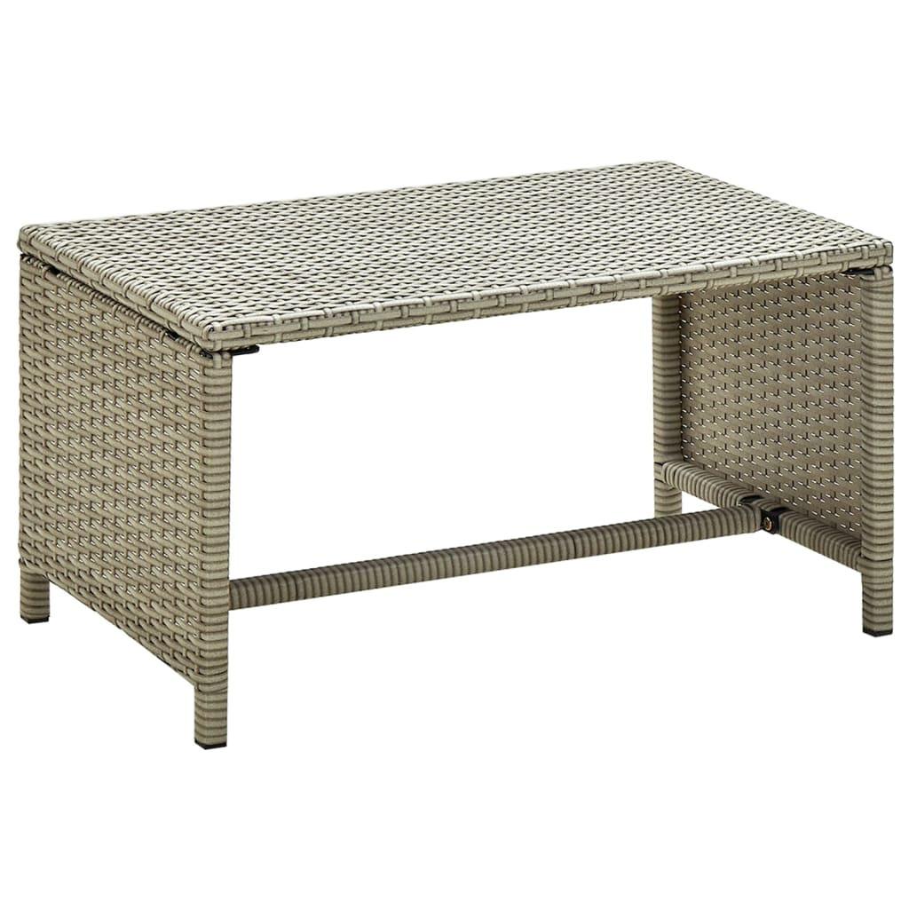 vidaXL Couchtisch Beige 70×40×38 cm Poly Rattan