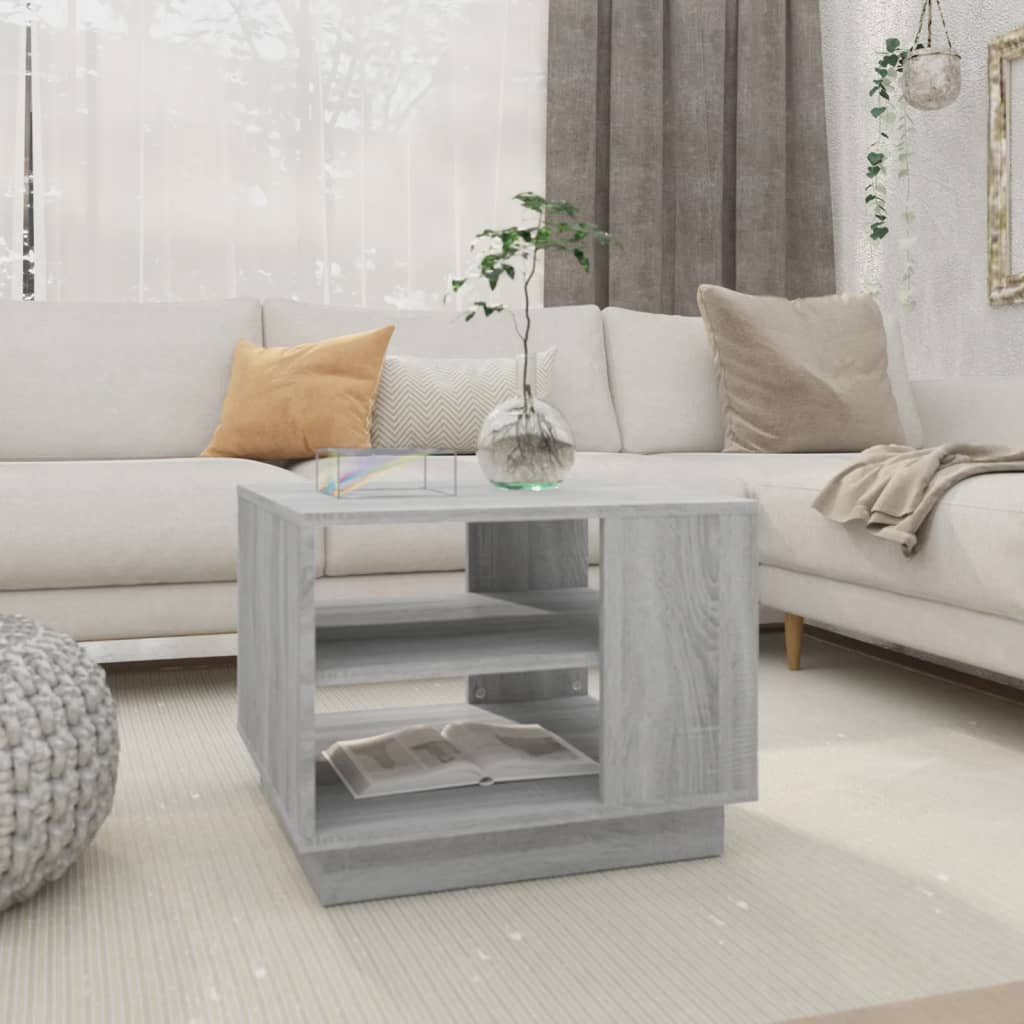 vidaXL Couchtisch Grau Sonoma 55x55x43 cm Holzwerkstoff