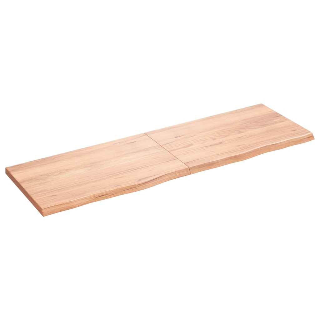 vidaXL Wandregal Hellbraun 160x50x(2-4) cm Massivholz Eiche Behandelt