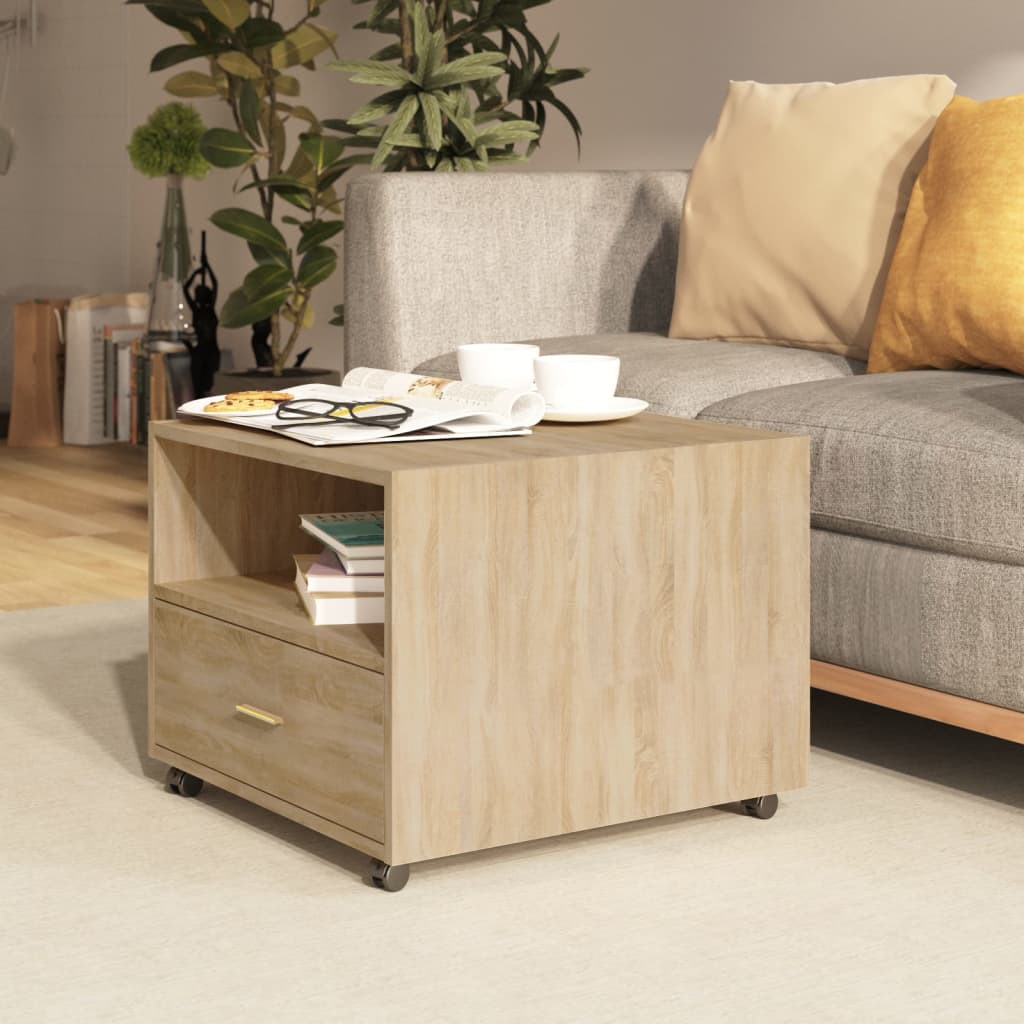 vidaXL Couchtisch Sonoma-Eiche 55x55x40 cm Holzwerkstoff
