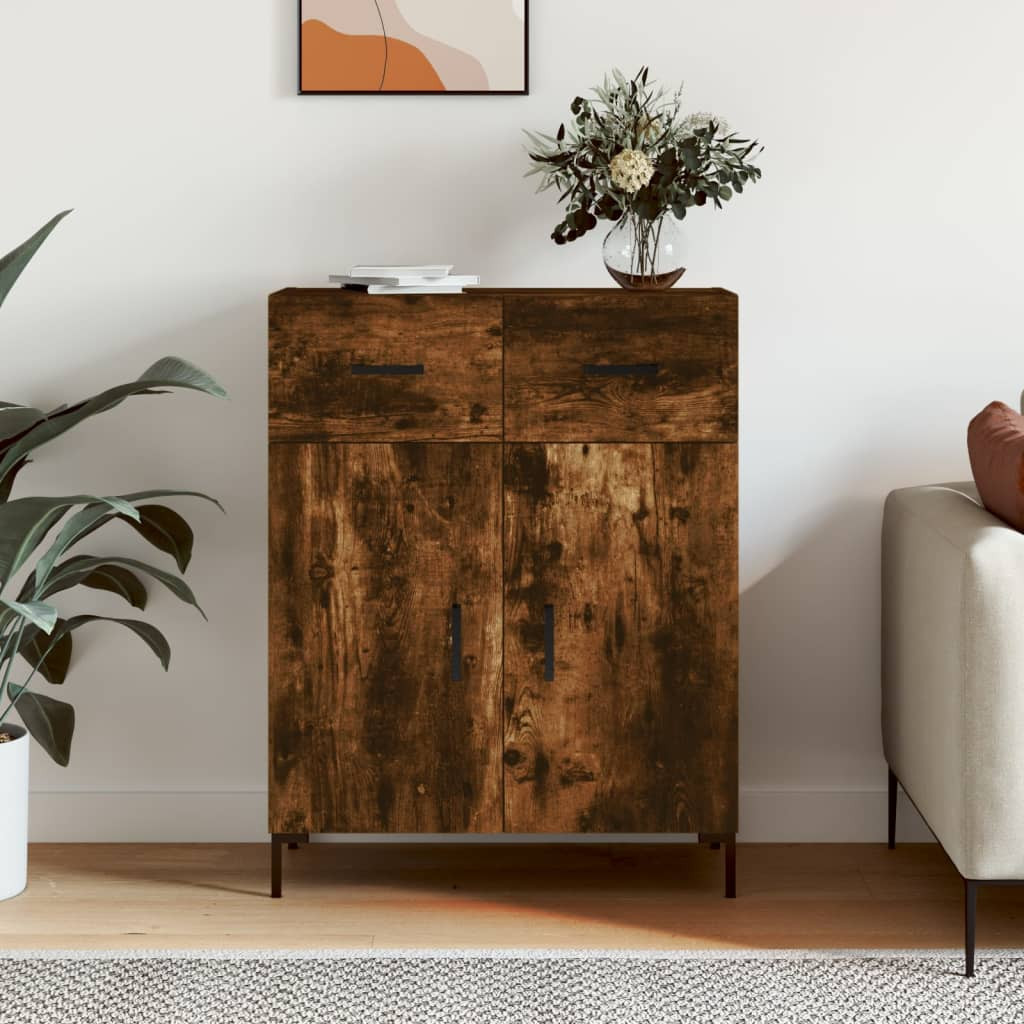 vidaXL Sideboard Räuchereiche 69,5x34x90 cm Holzwerkstoff