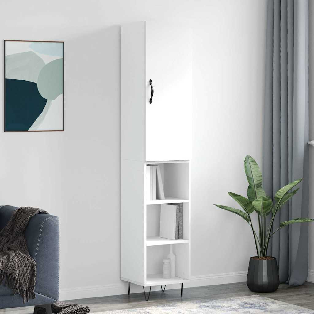 vidaXL Highboard Weiß 34,5x34x180 cm Holzwerkstoff