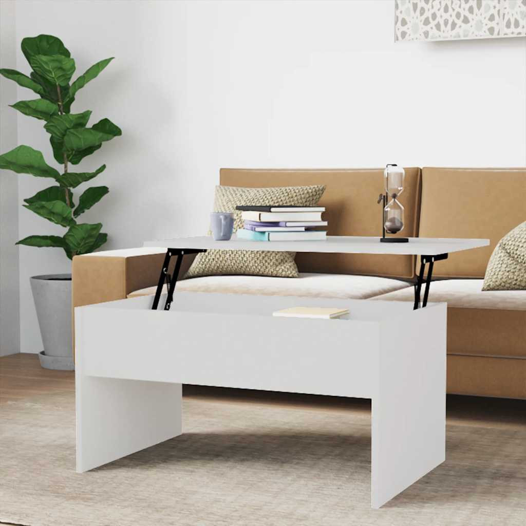 vidaXL Couchtisch Hochglanz-Weiß 80x50,5x41,5 cm Holzwerkstoff