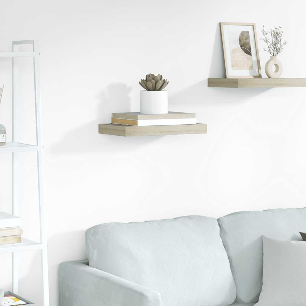 vidaXL Schwebendes Wandregal Eichefarben 40x23,5x3,8 cm MDF