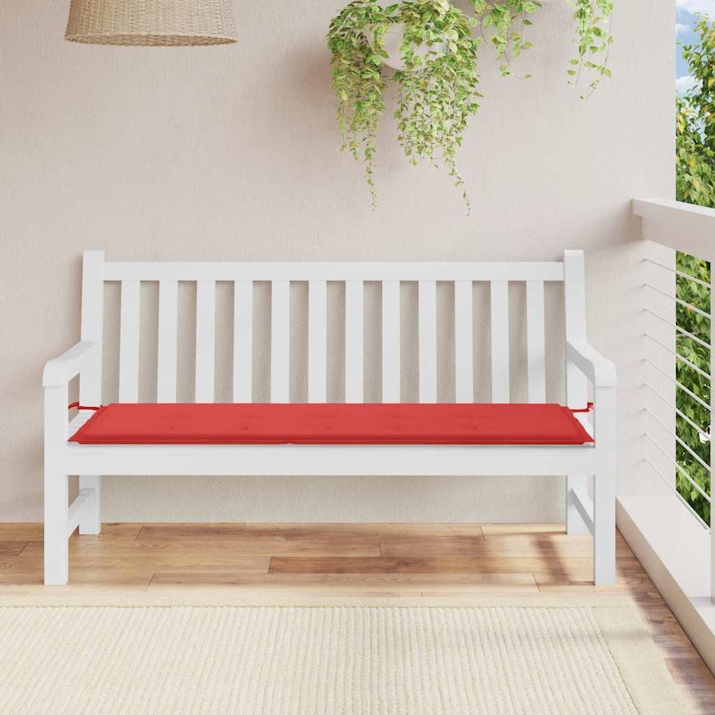 vidaXL Gartenbank-Auflage Rot 150x50x3 cm Oxford-Gewebe