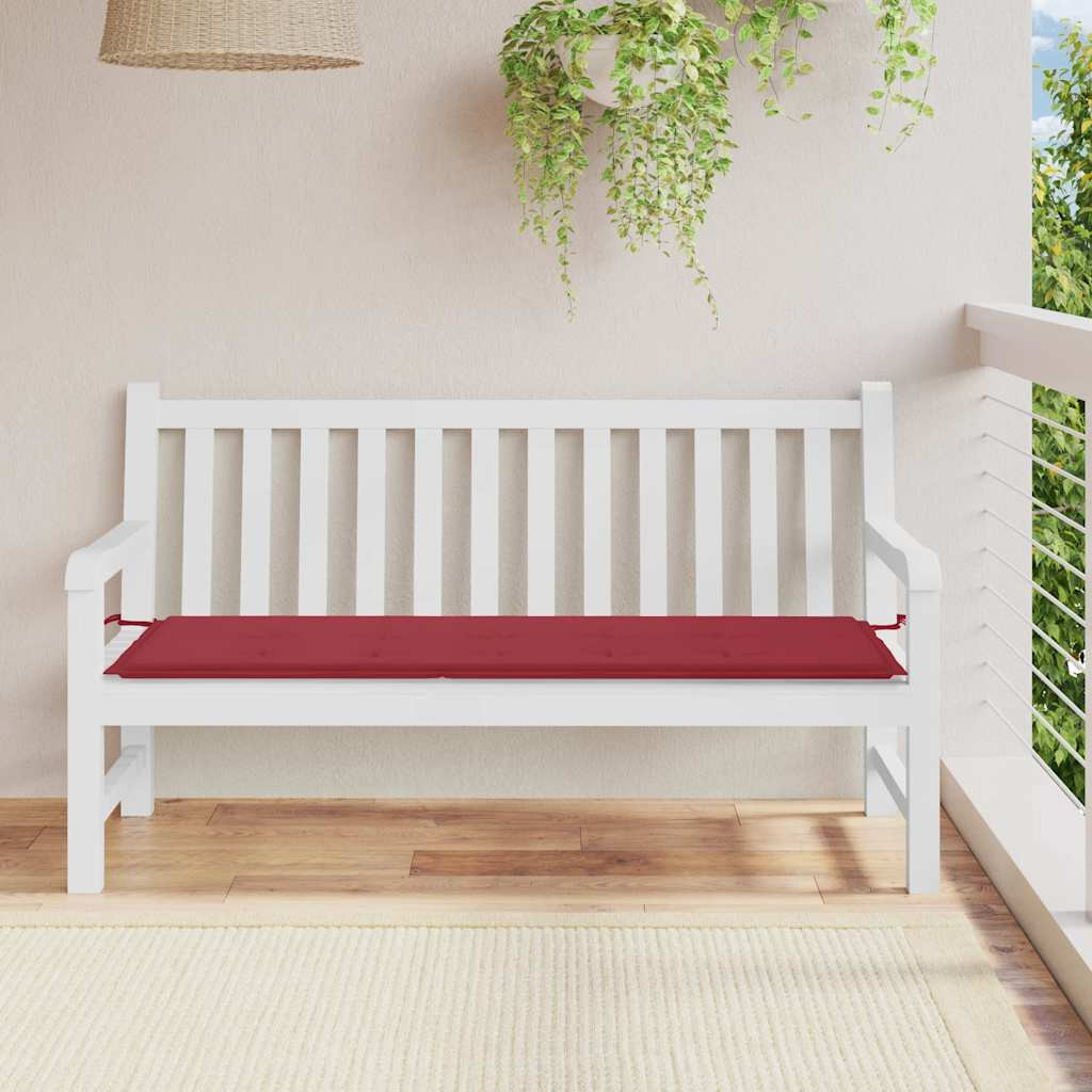 vidaXL Gartenbank-Auflage Weinrot 150x50x3 cm Oxford-Gewebe