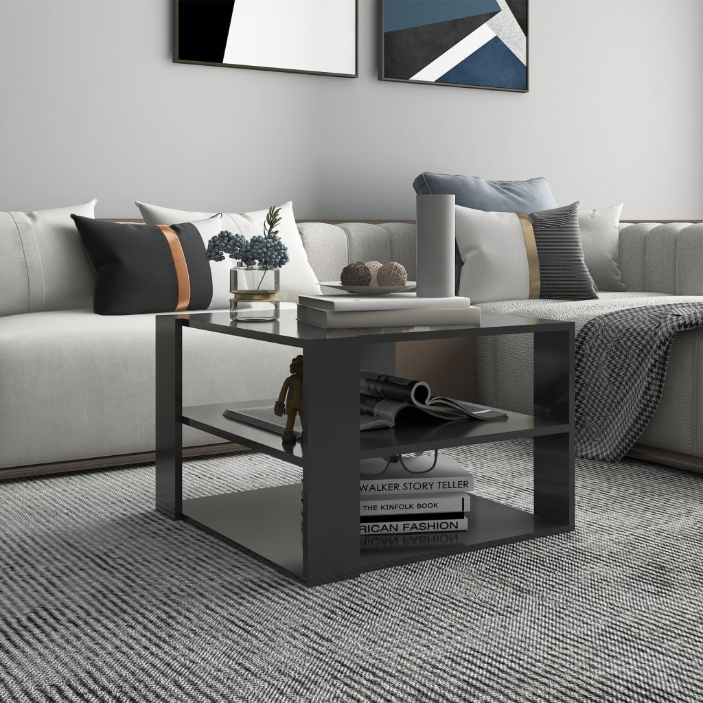 vidaXL Couchtisch Grau 60x60x40 cm Holzwerkstoff